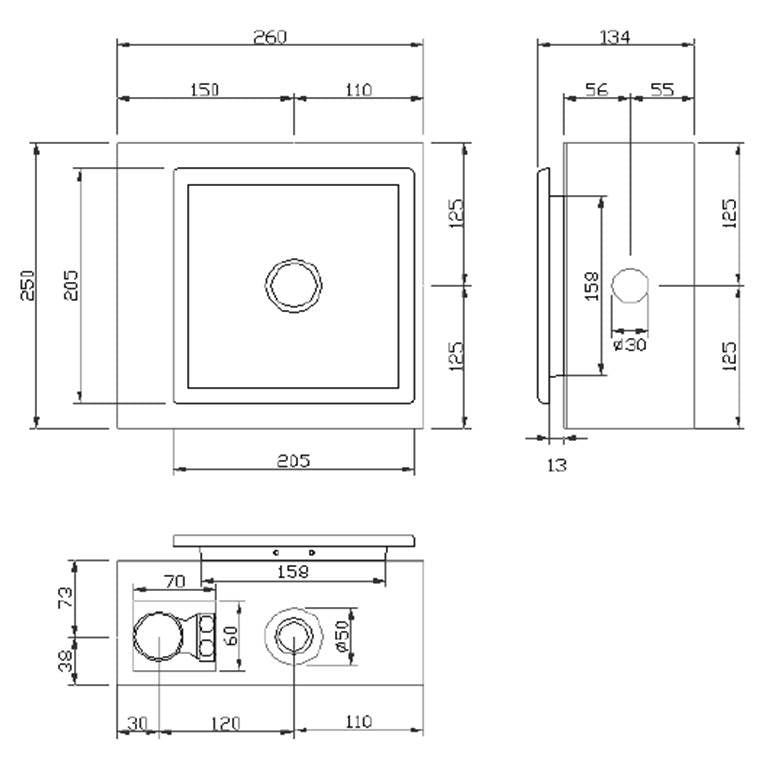 Toilet Bowl Manual Flush Valve (Hydraulic) 101-H (23800)<br>*Contact us for best price - Domaco
