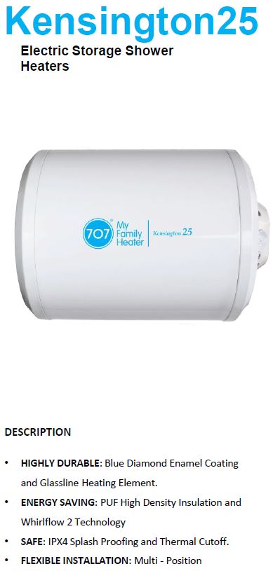 707 Kensington Storage Heater 25L (23800) *Contact us for best price - Domaco