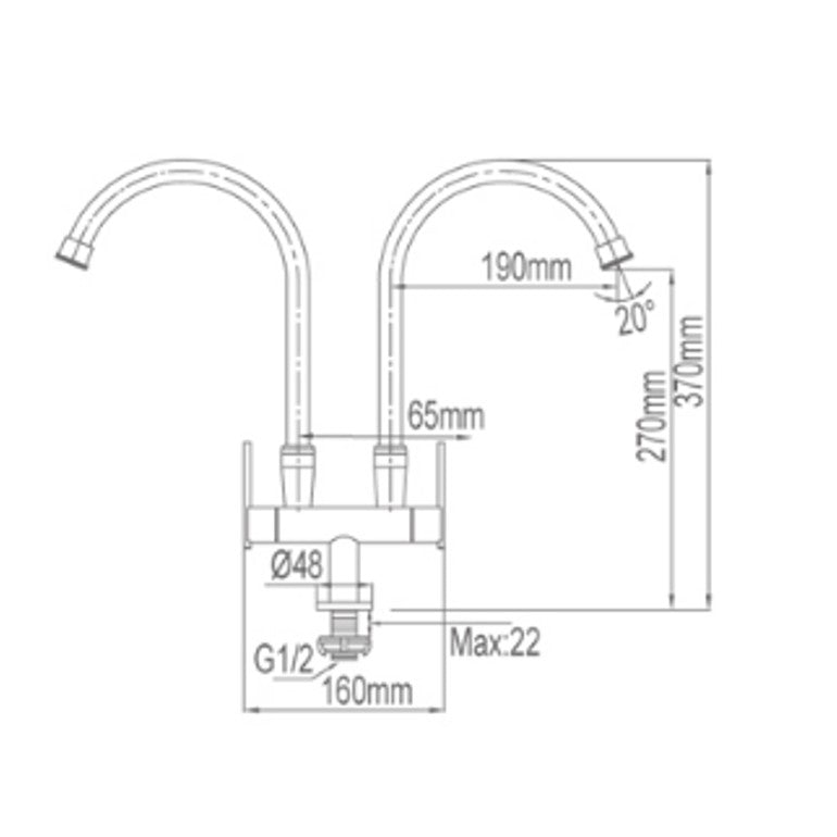 NTL Kitchen Tap 2025-C (8280)<br>*Contact us for best price - Domaco