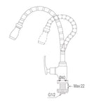 NTL Kitchen Tap 1612-C (4180)<br>*Contact us for best price - Domaco
