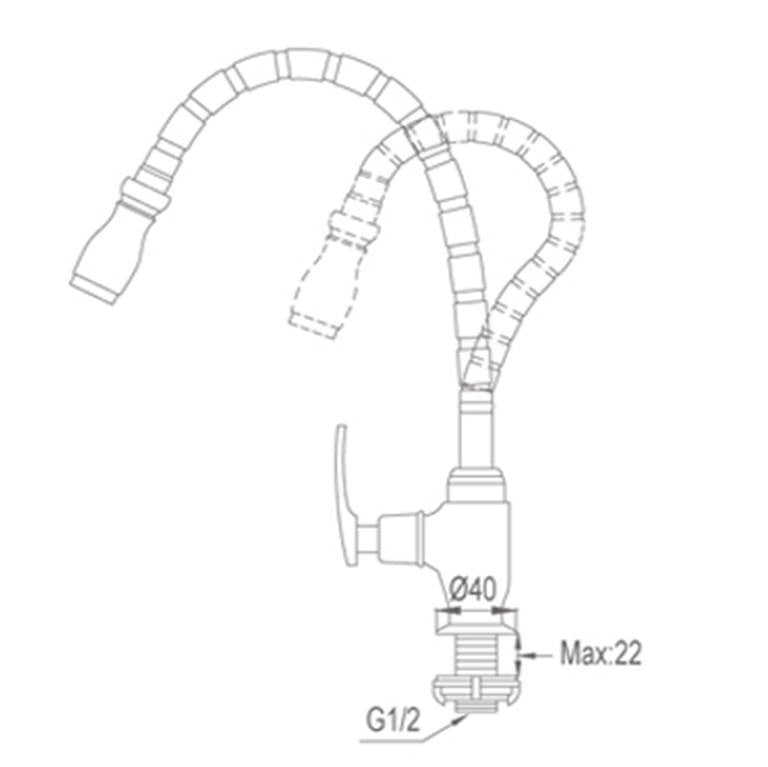 NTL Kitchen Tap 1612-C (4180)<br>*Contact us for best price - Domaco