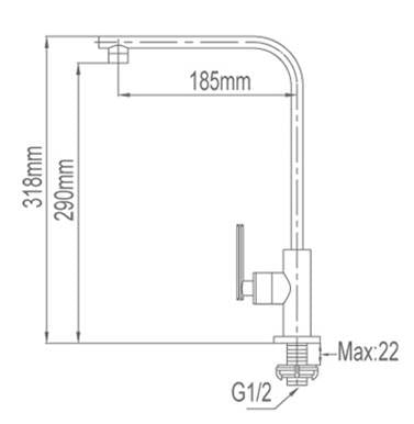 NTL Kitchen Tap 3029-C (6280)<br>*Contact us for best price - Domaco