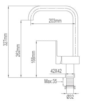 NTL Kitchen Mixer Tap 5003-SS (15800)<br>*Contact us for best price - Domaco