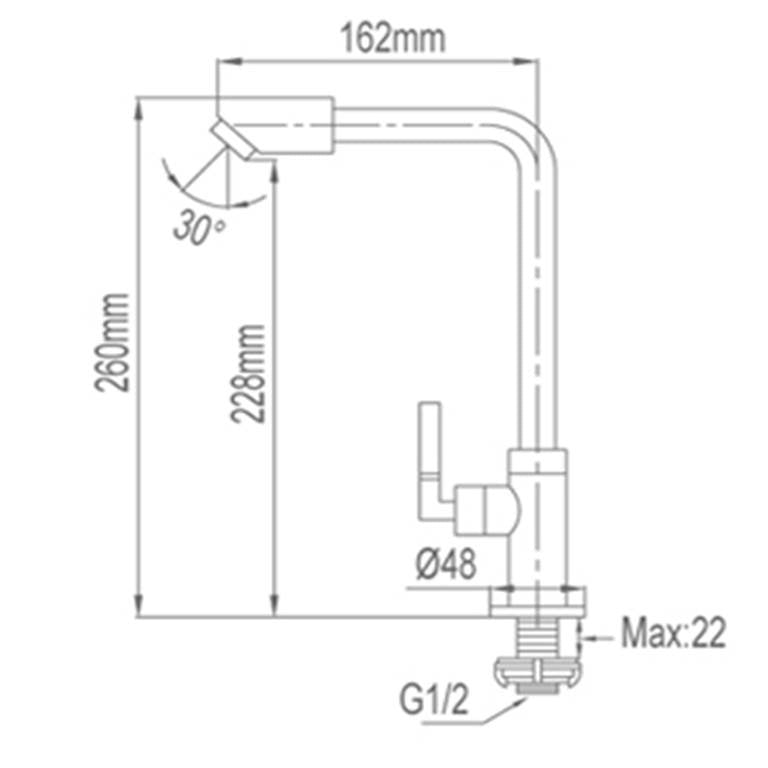 NTL Kitchen Tap 8013-C (8880)<br>*Contact us for best price - Domaco