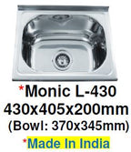Monic L-430 Wallmount Kitchen Sink - Domaco