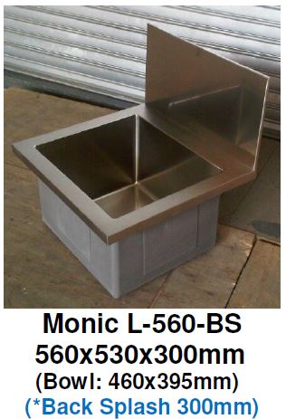 Monic L-560-BS Wallmount Kitchen Sink - Domaco