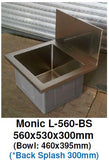 Monic L-560-BS Wallmount Kitchen Sink - Domaco