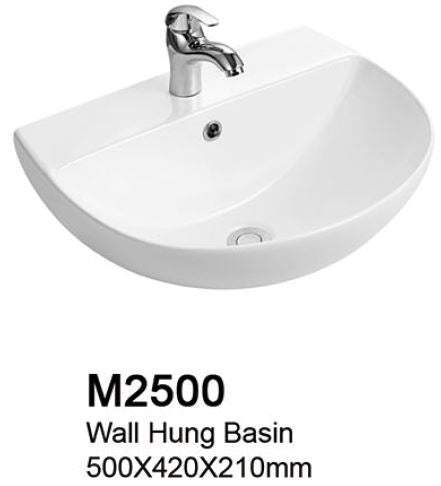 TIARA M2500 WALL HUNG BASIN domaco.com.sg