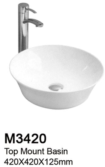 TIARA M3420 BASIN - Top Mount (11800) *Contact us for best price - Domaco