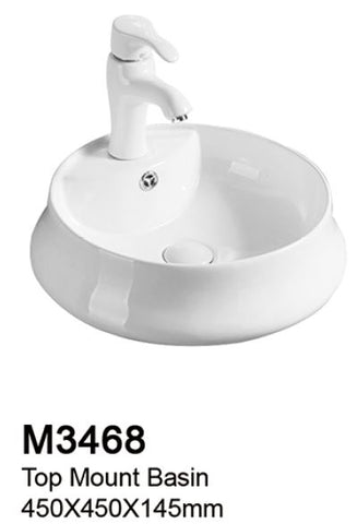 TIARA M3468 BASIN - Top Mount (12800) *Contact us for best price - Domaco