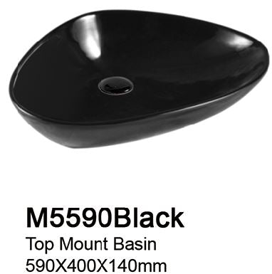 TIARA M5590 BLACK BASIN - Top Mount (13800)<br>*Contact us for best price - Domaco