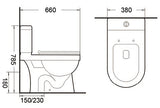 MAGNUM 6002A S-Trap (24800) & P-Trap (24800) 2-Piece Toilet Bowl<br>*Contact us for best price - Domaco