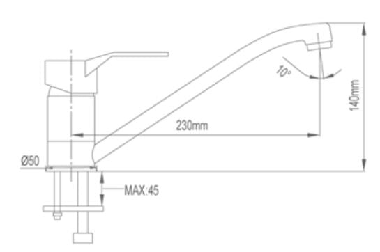 NTL Kitchen Mixer Tap 1503 (7880)<br>*Contact us for best price - Domaco