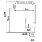 NTL Kitchen Mixer Tap 2003B-SS or 2003W-SS (Black or White) (12800)<br>*Contact us for best price - Domaco