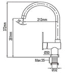 NTL Kitchen Mixer Tap 2003B or 2003W (Black or White) (12800)<br>*Contact us for best price - Domaco