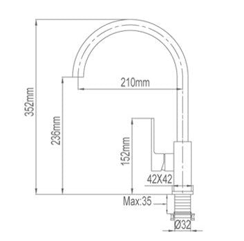 NTL Kitchen Mixer Tap 5003 (15800)<br>*Contact us for best price - Domaco