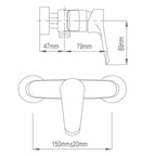 NTL Shower Mixer Tap 1404 (7800)<br>*Contact us for best price - Domaco