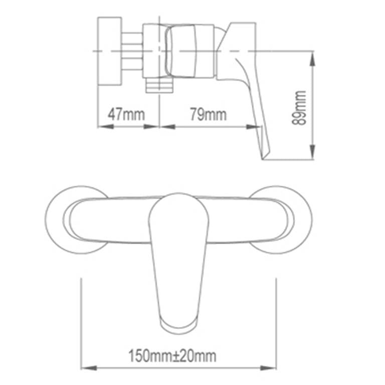 NTL Shower Mixer Tap 1404 (7800)<br>*Contact us for best price - Domaco