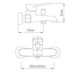 NTL Bath & Shower Mixer Tap 1405 (9800)<br>*Contact us for best price - Domaco