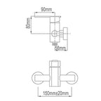 NTL Shower Mixer Tap 2004B or 2004W (Black or White) (12800)<br>*Contact us for best price - Domaco