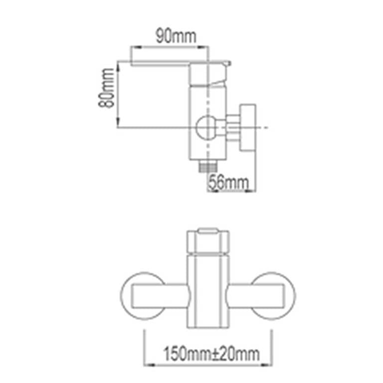 NTL Shower Mixer Tap 2004B or 2004W (Black or White) (12800)<br>*Contact us for best price - Domaco