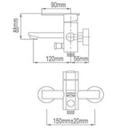 NTL Shower Mixer Tap 2005B or 2005W (Black or White) (14800)<br>*Contact us for best price - Domaco