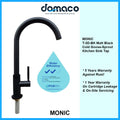 Monic T-3D-BK Matt Black Cold Goose-Sprout Kitchen Sink Tap domaco.com.sg
