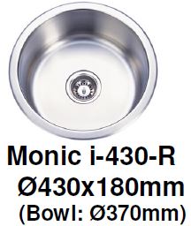 Monic I-430-R - Inset Mount Single Bowl - Domaco