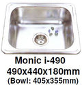 Monic I-490 - Inset Mount Single Bowl - Domaco
