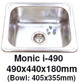 Monic I-490 - Inset Mount Single Bowl - Domaco
