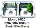 Monic I-820 - Inset Mount Double Bowl - Domaco