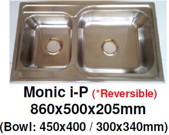 Monic I-President (Reversible)- Inset Mount Double Bowl - Domaco