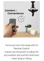 Fanco Tristar Nano 16" DC Wall/Ceiling Fan with Remote Domaco.com.sg