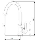 M&Z PARIOLI Sink Mixer with Swivel Spout<br>MADE IN ITALY *Contact us for best price - Domaco