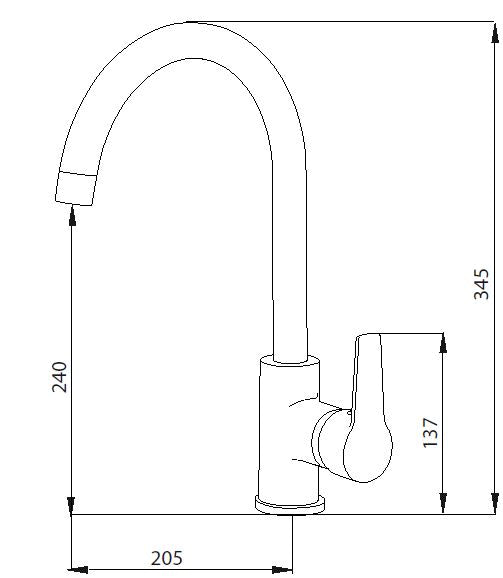 M&Z PARIOLI Sink Mixer with Swivel Spout<br>MADE IN ITALY *Contact us for best price - Domaco