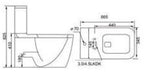 Arino 2-Piece Toilet Bowl PLANO (Geberit Flushing System) (34800)<br>*Contact us for best price - Domaco