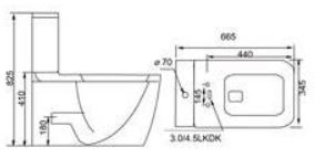 Arino 2-Piece Toilet Bowl PLANO (Geberit Flushing System) (34800)<br>*Contact us for best price - Domaco