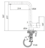 M&Z PULL 1 Sink Mixer with Pull-Out Handspray <br>MADE IN ITALY (26800) *Contact us for best price - Domaco