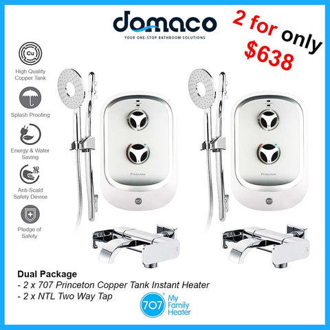 Premium Instant Water Heater and Two Way Tap Package - Domaco