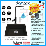 Premium Kitchen Mixer Tap With Granite Sink Package domaco.com.sg