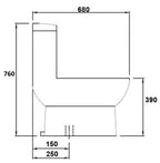 Arino 1-Piece Toilet Bowl QUADRO (Geberit Flushing System) (31800)<br>*Contact us for best price - Domaco