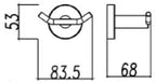 NTL Double Robe Hook R41001B-A Black (1880)<br>*Contact us for best price - Domaco