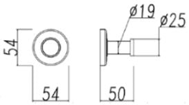 NTL Single Robe Hook R41001 Black (1780)<br>*Contact us for best price - Domaco
