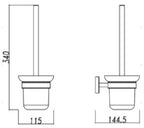 NTL Toilet Brush Holder R41005 Black (4380)<br>*Contact us for best price - Domaco