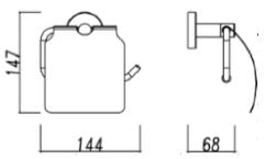 NTL Toilet Paper Holder R41006 Black (3690)<br>*Contact us for best price - Domaco