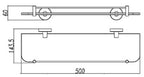 NTL Single Glass Shelf R41009 Black (5680)<br>*Contact us for best price - Domaco