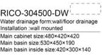 Rico 304500 Series Stainless Steel Basin Cabinet Set (29800) <br>*Contact us for best price - Domaco