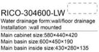 Rico 304600 Series Stainless Steel Basin Cabinet Set (31800) <br>*Contact us for best price - Domaco