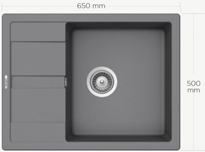 Schock RONDA D-100-L Granite Kitchen Sink - Domaco