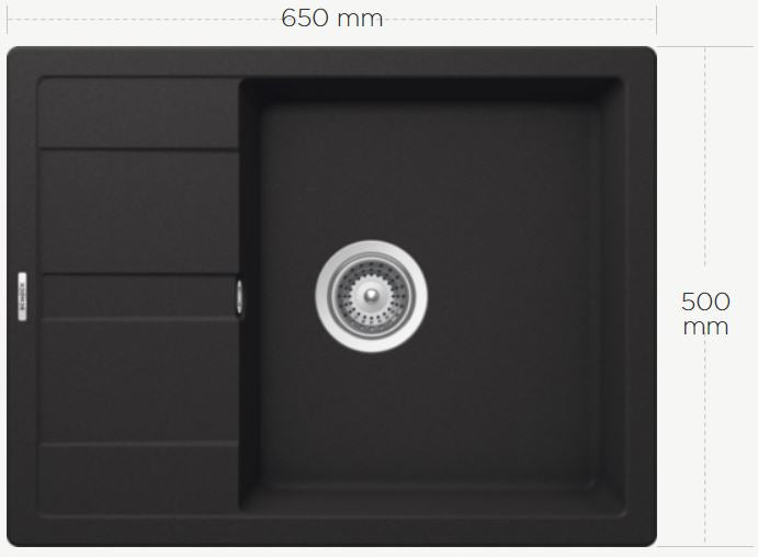Schock RONDA D-100-L Granite Kitchen Sink - Domaco